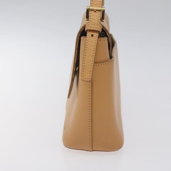 BURBERRY Shoulder Bag Leather Beige Gold Auth ep8012 - Picture 4 of 16